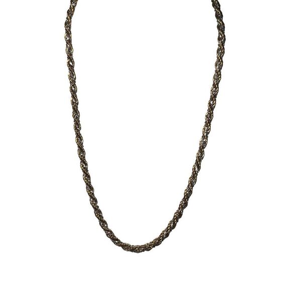 Vintage Monet Gold & Silver Tone Twisted Rope Chain Heavy Duty Necklace - Picture 3 of 6
